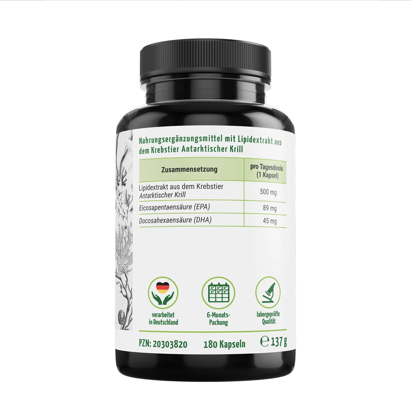 ViriSolis-Omega-3-Krilloel Zusammensetzung